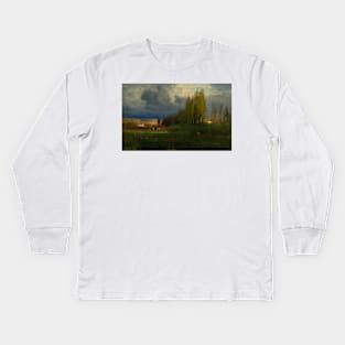 Landscape Study by George Inness Kids Long Sleeve T-Shirt